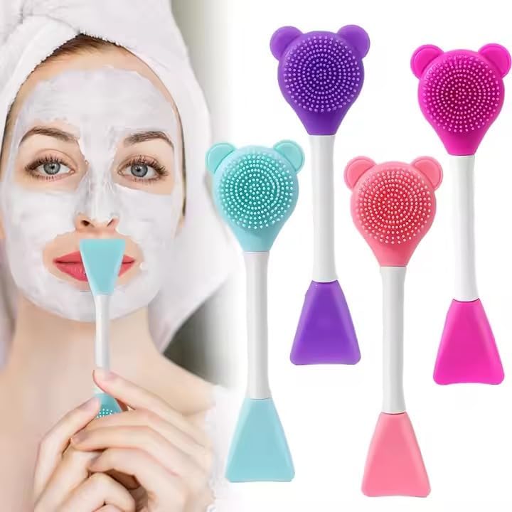 Face Mask Brush with Spoon 1 Pcs