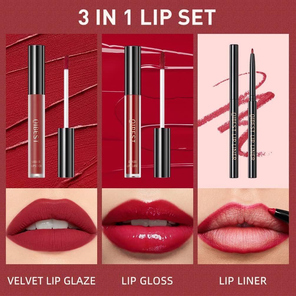 3 In 1 Liquid Lipstick Makeup Set