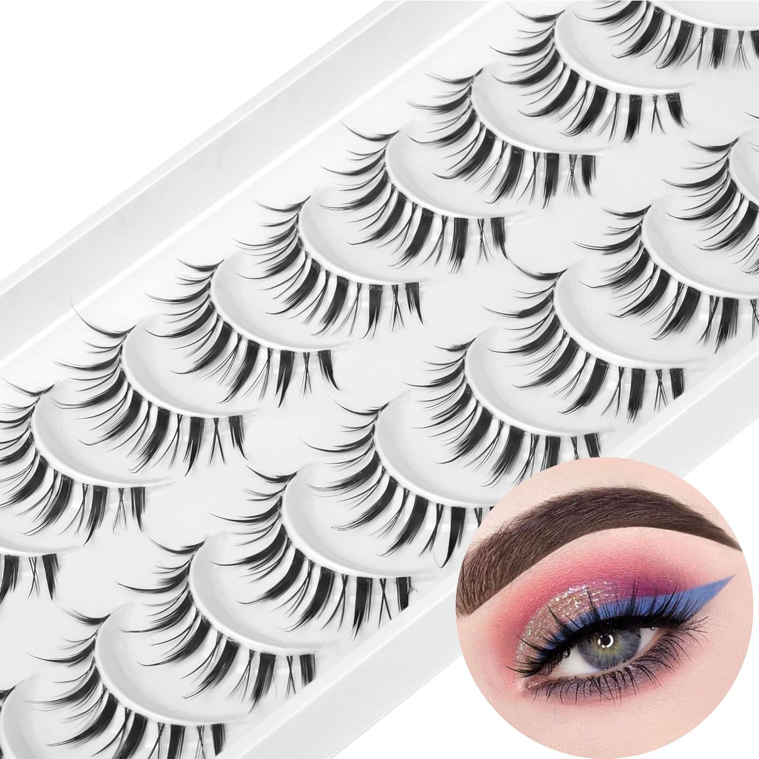 Korean Makeup Lashes 10 Pairs