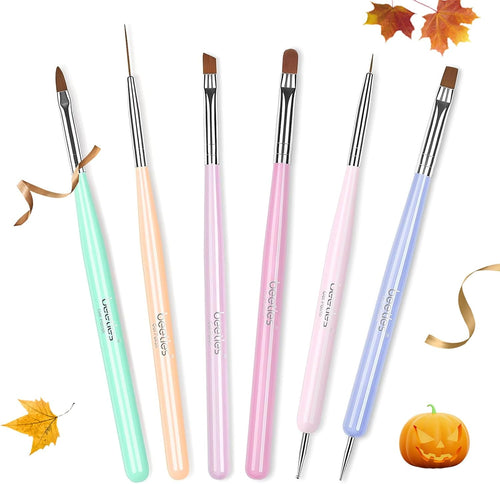 6 Pcs Beetles Gel Nail Art Brush Set 