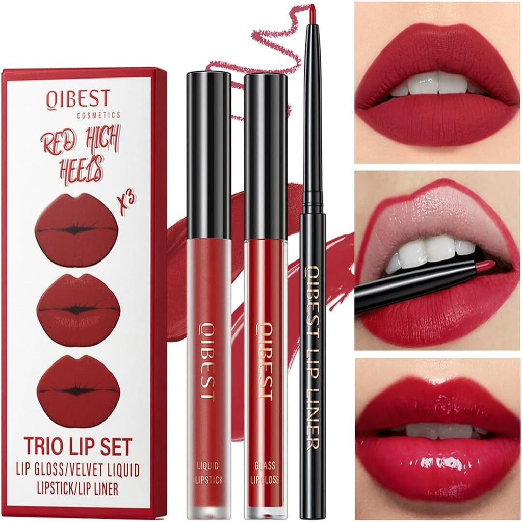 3 In 1 Liquid Lipstick Makeup Set