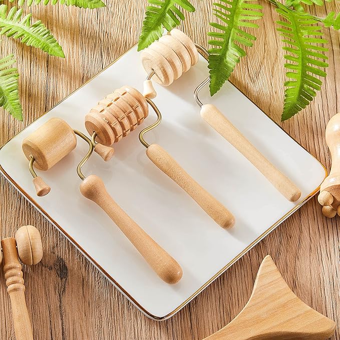 7 Pcs Wooden Face Massage Tool Set