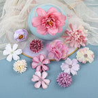 Bohemian Flowers Hair Clips 12 Pieces
