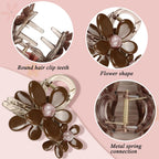 3 Packs Large Flower Hair Claw Clips for Women
