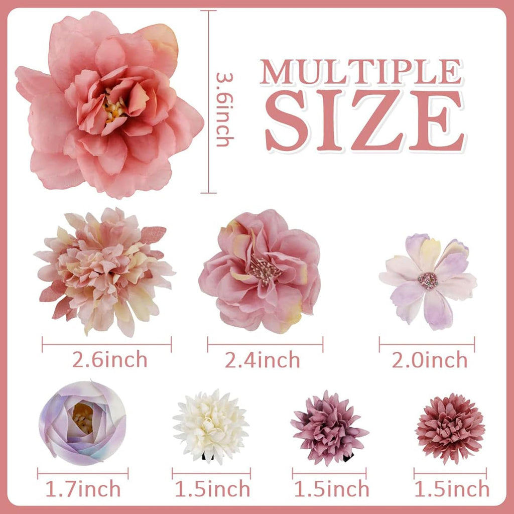 12 Pieces Bohemian Flower Hair Clips