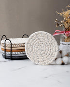 8-Piece Absorbent Drink Coasters with Holder
