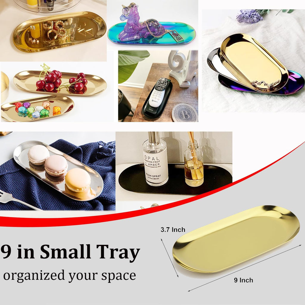 Gold Stainless Steel Decorative Trays