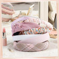 8 Pack Pink Floral Pearl Headbands for Women 