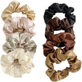 8 Pcs Satin Silk Thin Scrunchies for Hair 