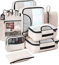 8 Piece Travel Packing Cube Set 