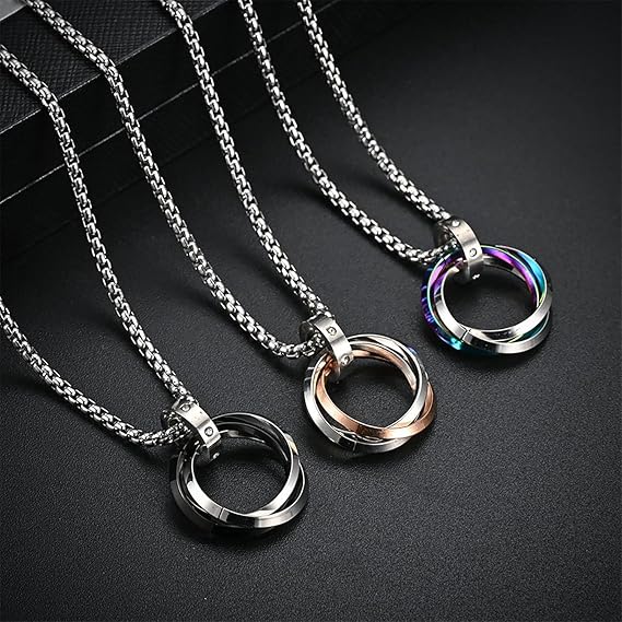 Ring Pendant Necklace for Men and Women
