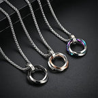 Ring Pendant Necklace for Men and Women