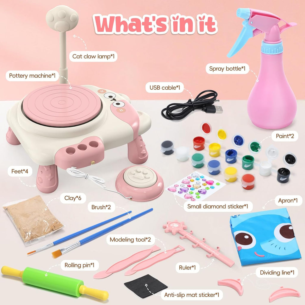 Pottery Wheel for Kids Beginners with Light