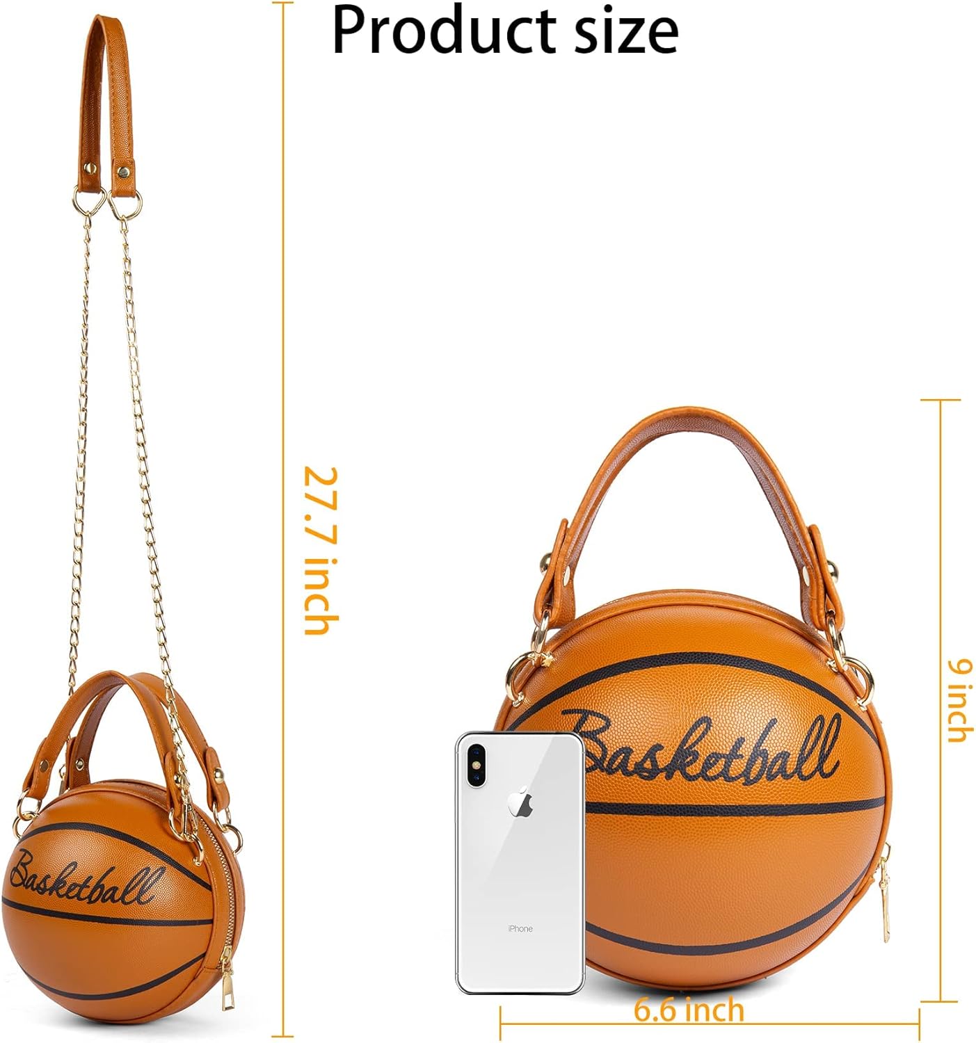 Women’s Basketball Shape Crossbody Bag