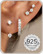 Earrings Set for Multiple Piercing Dainty 3 Pairs