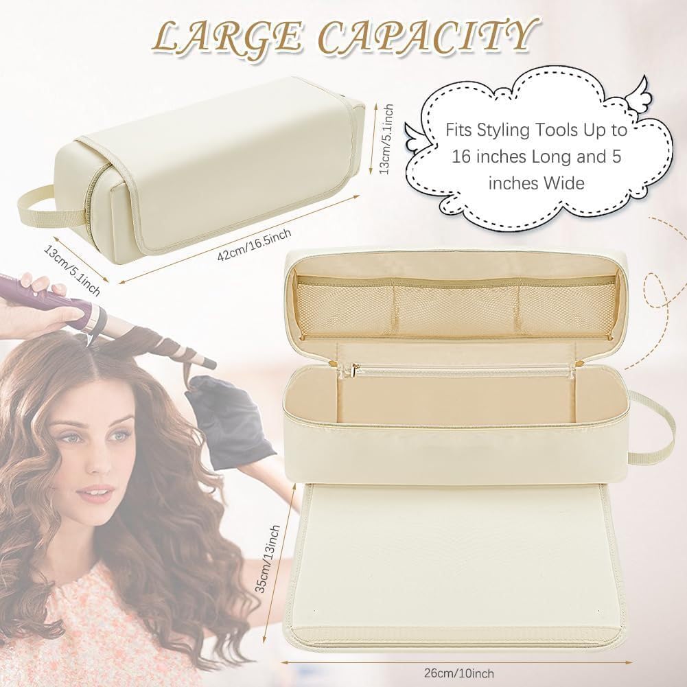 Travel Hair Tools Storage Bag with Heat Resistant Pad