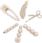 Arabest Pearl Hair Clips, 6 Pcs