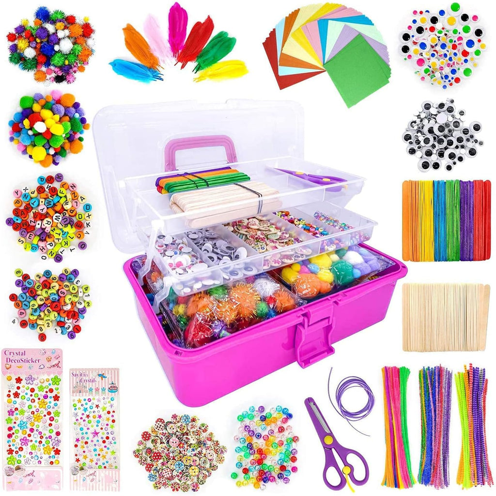 Art and Craft Supplies for Kids with Storage Box