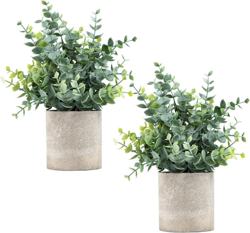 Artificial Eucalyptus Plants Set of 2