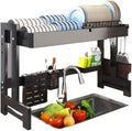Adjustable Over Sink Dish Drying Rack – Expandable Heavy Duty Kitchen Organizer