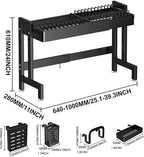 Adjustable Over Sink Dish Drying Rack – Expandable Heavy Duty Kitchen Organizer