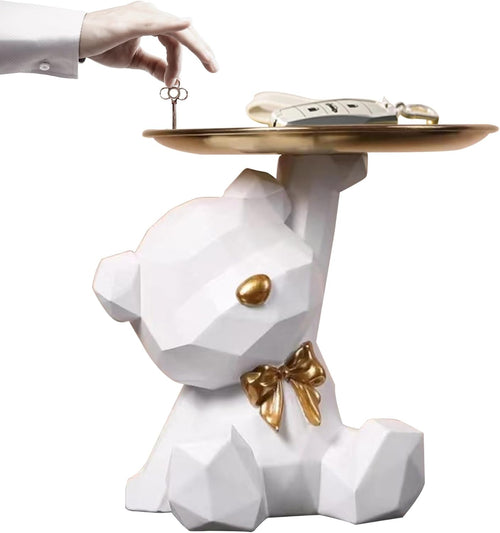 Bear Key Tray Resin Sculpture