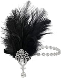 Black Feather Headpiece for Women 