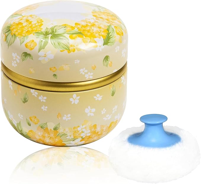 Body Powder Case with Puff Container