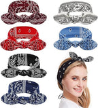 Boho Bow Headbands for Women 6 Pack 