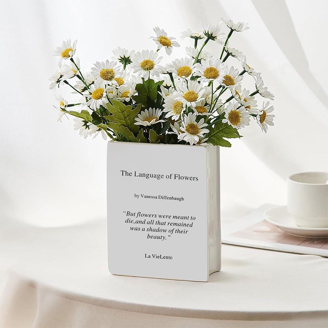 Book-Shaped Decorative Vase