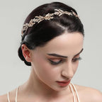 Bridal Leaf Headpiece Gold Wedding Headband