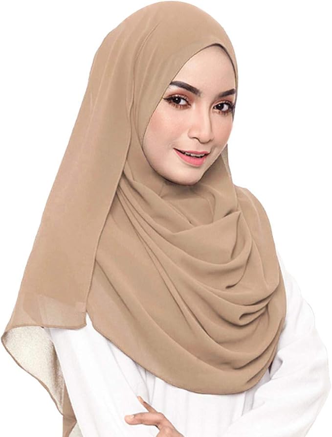 Bubble Chiffon Hijab Scarf Solid Color