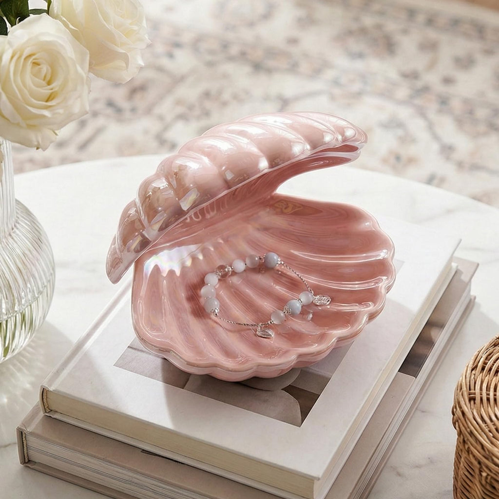Ceramic Shell Jewelry Dish Tray