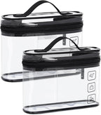 Clear Approved Toiletry Bags Set 2 Pcs
