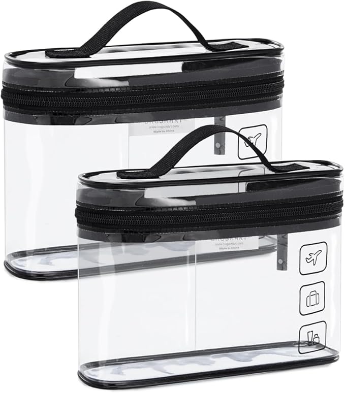 Clear Approved Toiletry Bags Set 2 Pcs
