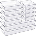 Clear Plastic Drawer Organizers 10 Pcs