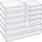 Clear Plastic Drawer Organizers 10 Pcs