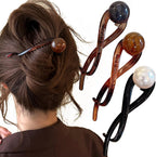 Elegant 3 Pcs Pearl Hair Claw Clips for Women 