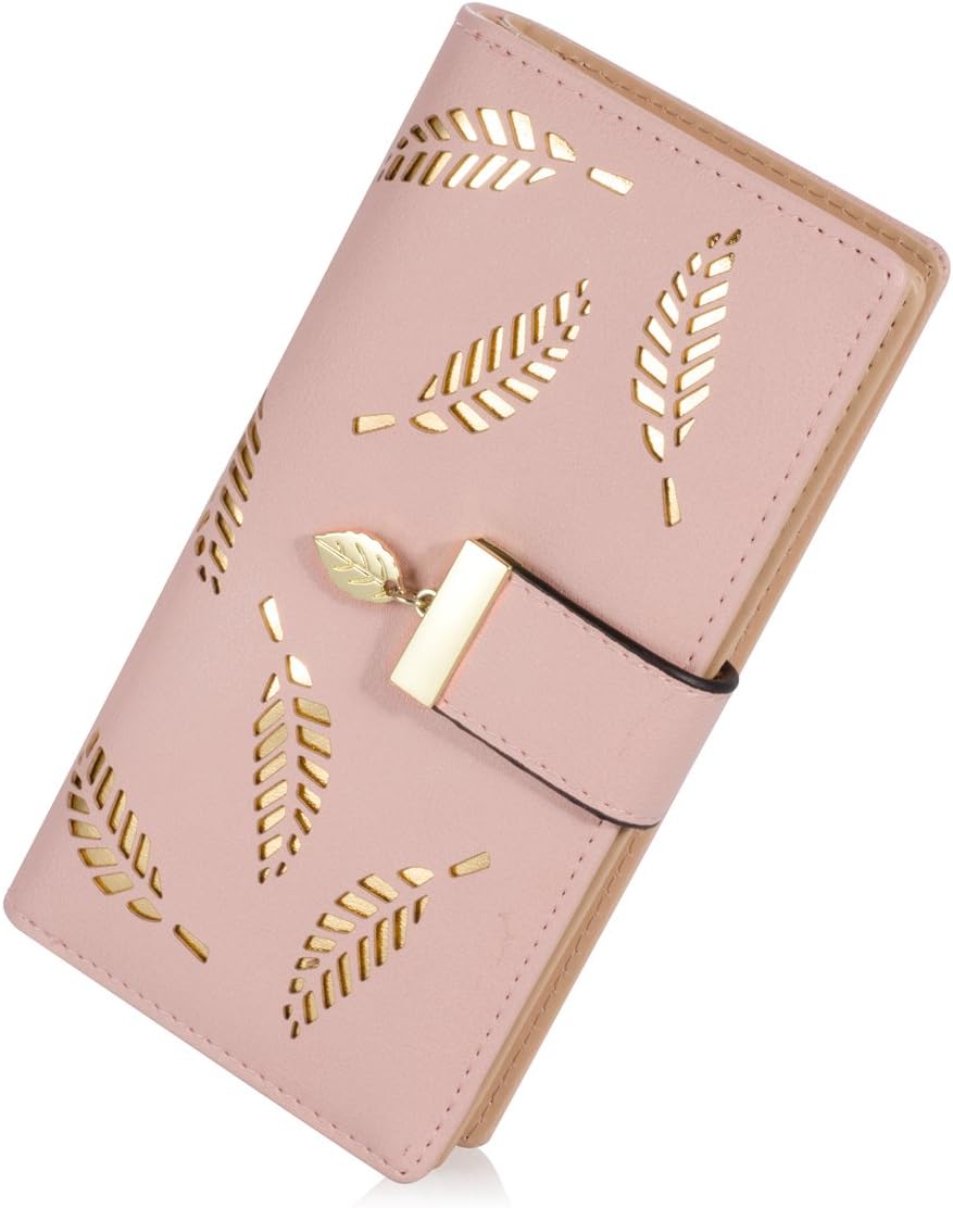 Elegant Leather Card Holder Purse with Zipper 