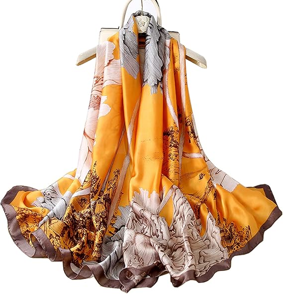 Elegant Silk Feel Long Scarf for Women