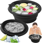 Facial Ice Bath Bowl with Built-In Ice Cube Tray 