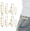  Faux Pearl Brooch Pins for Women 8 Pcs