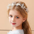Flower Crystal Headpiece Rhinestone Pearl 