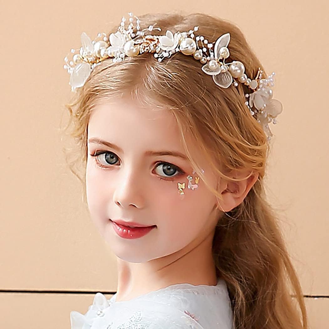 Flower Crystal Headpiece Rhinestone Pearl 