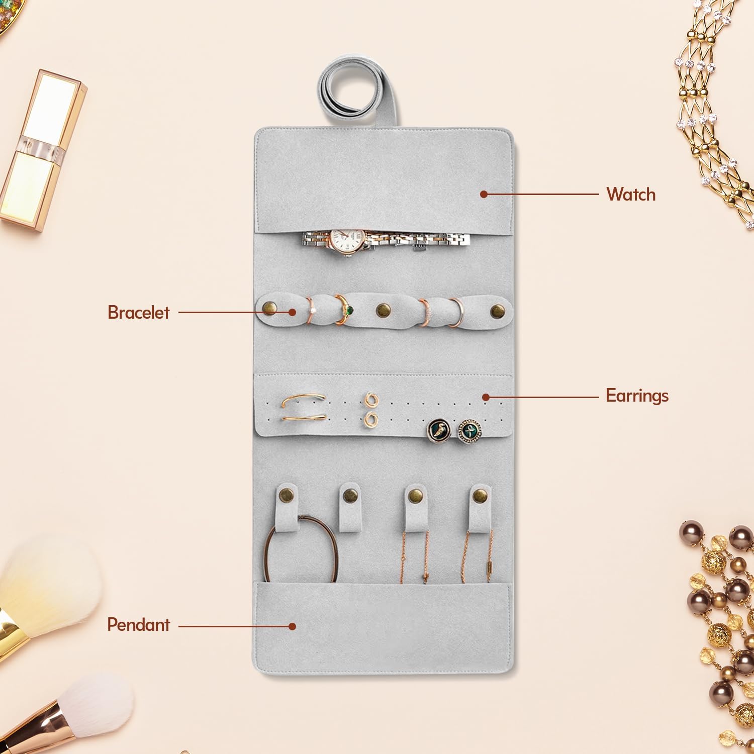 Foldable Jewelry Roll Bags UAE