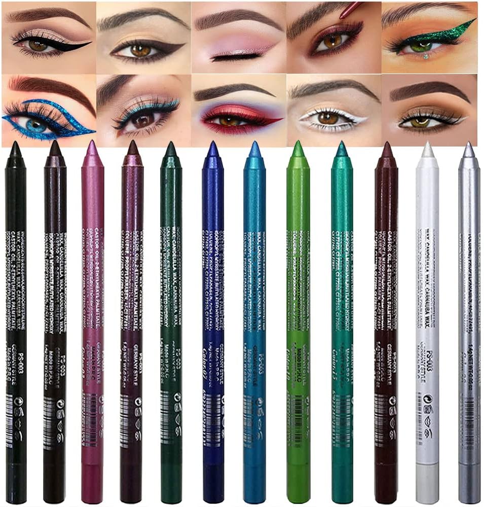 Gel Glitter Eyeliner Pencils Set 