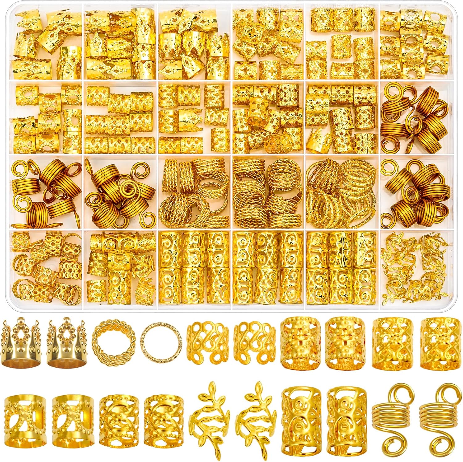 Gold Hair Jewelry for Braids & Dreadlocks