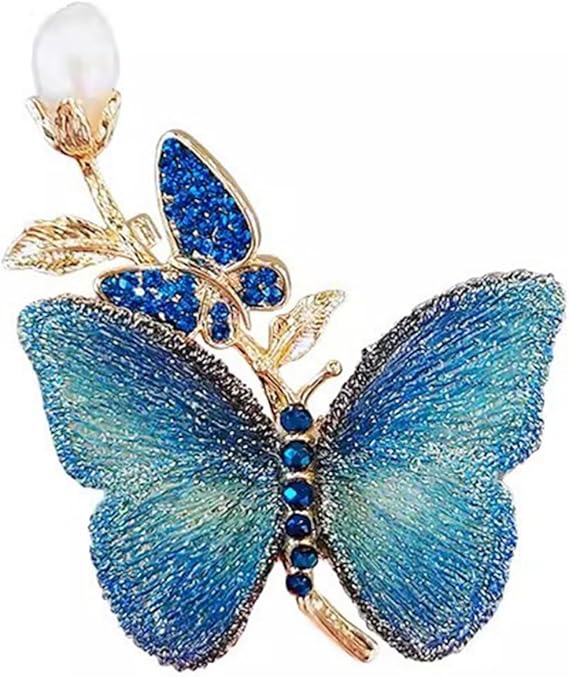 Gold Plated Crystal Butterfly Pins for Women & Girls 