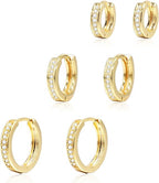 Gold Plated Hoop Earrings for Women 