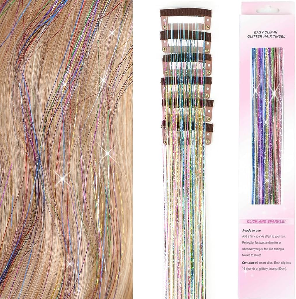 Hair Tinsel Hair Extensions 6 Pcs